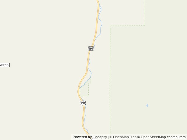 Map of Red Cliff Campground location at Gallatin Gateway, MT, United States