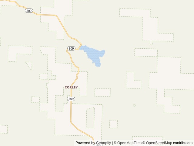 Map of Cove Lake Recreation Area location at Paris, AR, United States