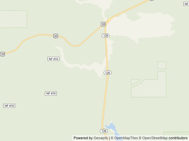 Map of Fish Lake Remount Depot Cabins location at Mckenzie Bridge, OR, United States