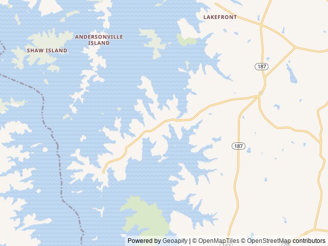 Map of Springfield location at Hartwell, GA, United States