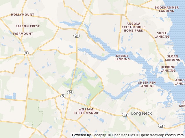 Map of Shawn's Hideaway location at Millsboro, DE, United States