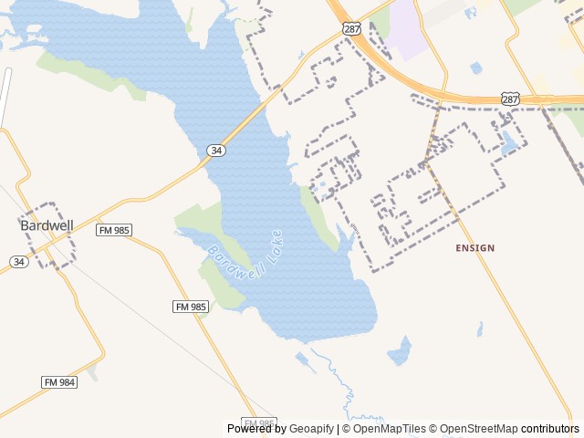 Map of Love location at Ennis, TX, United States