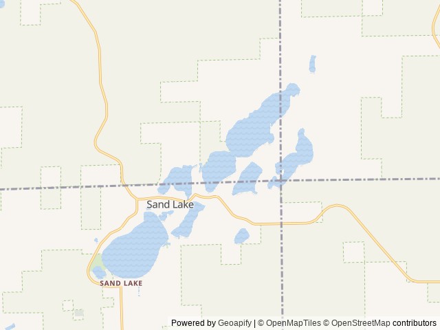 Map of Round Lake location at National City, MI, United States