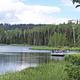 Fishing dock on barker reservoir