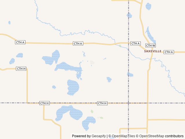 Map of Evergreen Campsites location at Wild Rose, WI, United States