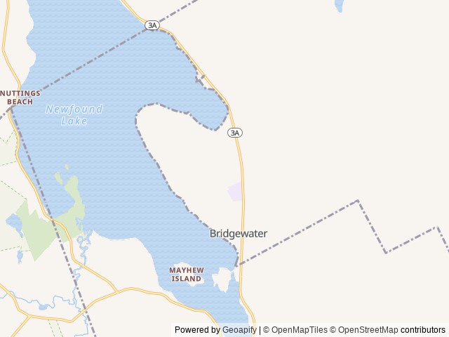 Map of CAMP at Newfound Lake location at Bridgewater, NH, United States