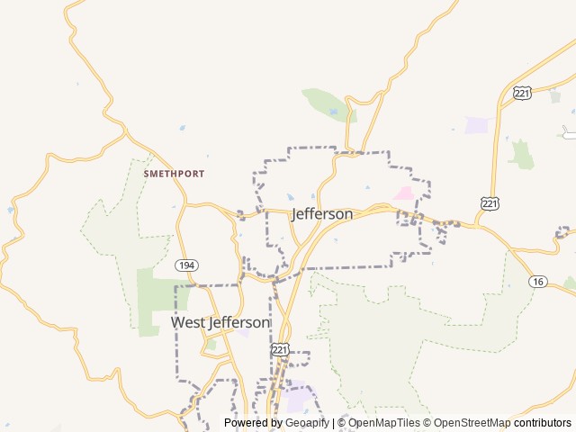 Map for OUTDOOR FAMILY FUN near Jefferson, NC