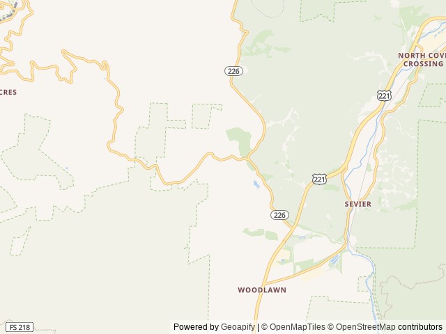Map of Armstrong Creek RV Park & Cabins location at Marion, NC, United States