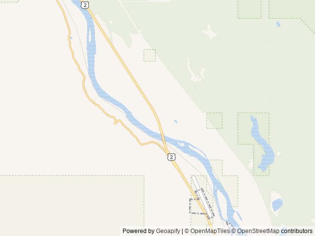 Map of Kootenai River Campground location at Troy, MT, United States
