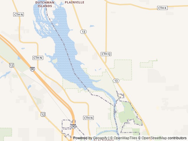 Map of Holiday Shores Campground & Resort, Inc location at Wisconsin Dells, WI, United States