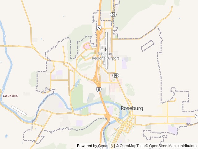 Map of Tyee Campground (umpqua River) location at Roseburg, OR, United States