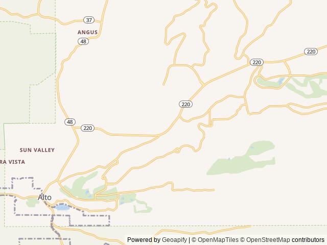 Map of Little Creek RV Park location at Alto, NM, United States