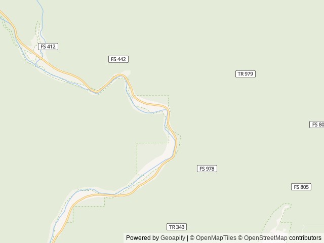 Map of Avery Creek Cabin location at Coeur d'Alene, ID, United States
