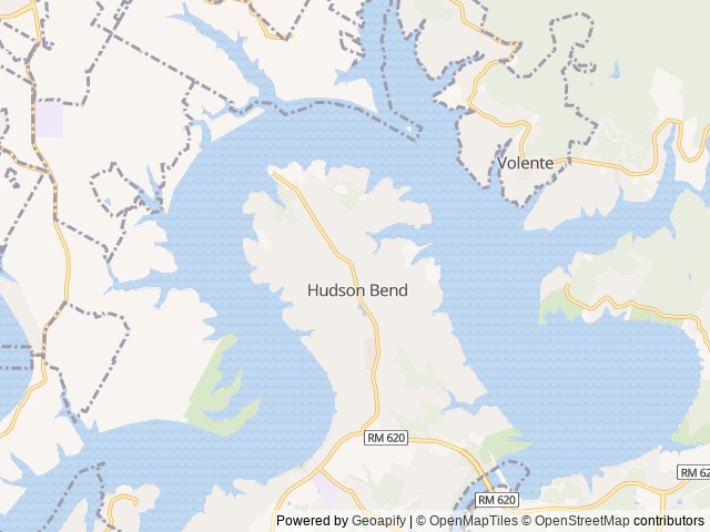 Map of Sun Outdoors Lake Travis location at Austin, TX, United States