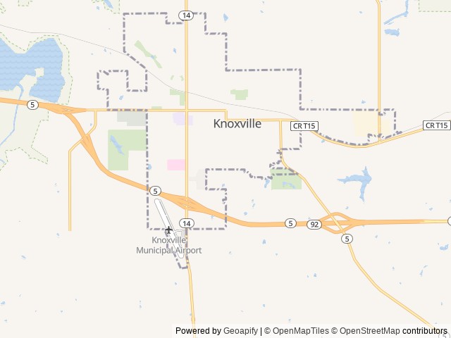 Map for Clean, Comfortable, & Versitile 2022 Toy Hauler near Knoxville, IA