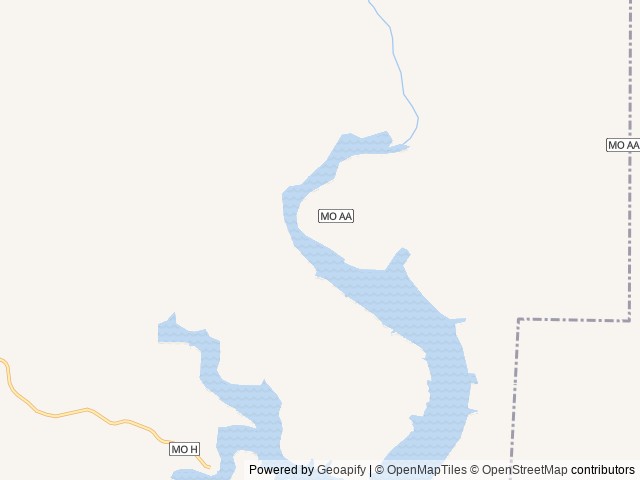 Map of Bluff View(Clearwater Lake) location at Piedmont, MO, United States