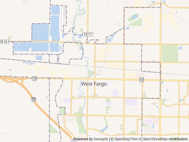 Map of Red River Valley Fair Campground location at West Fargo, ND, United States