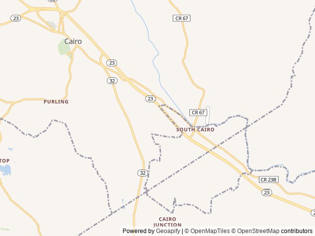 Map of A Tiny Home Resort location at South Cairo, NY, United States