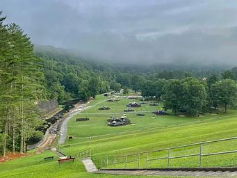 Dewey Lake Downstream Area containing shelters 1, 2, and 3.