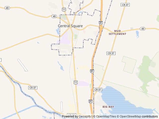 Map for 2022 NeXus RV Triumph Super C 34TSC near Central Square, NY