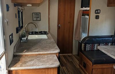 Tow-Friendly, Lightweight trailer with bunks!