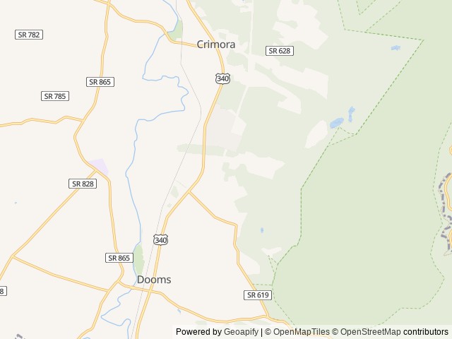 Map of Waynesboro North 340 location at Waynesboro, VA, United States