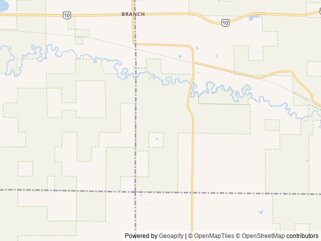 Map of Ludington East / Pere Marquette River KOA Holiday location at Branch, MI, United States