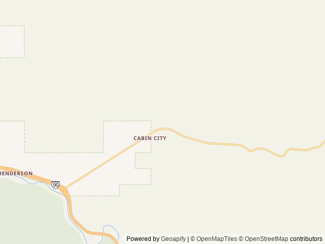 Map of Cabin City Campground (MT) location at De Borgia, MT, United States