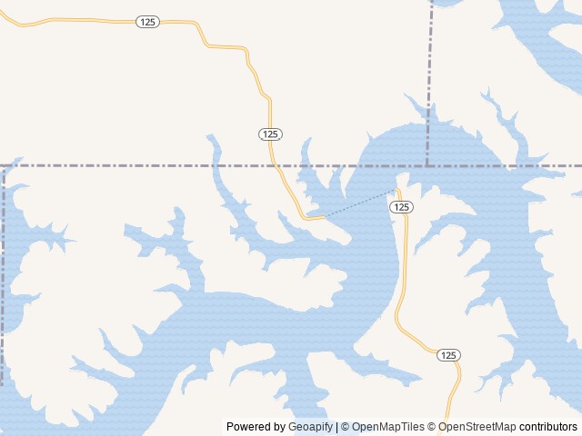 Map of Buck Creek (MO) location at Protem, MO, United States
