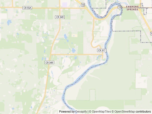 Map of The Hideaway location at Old Town, FL, United States