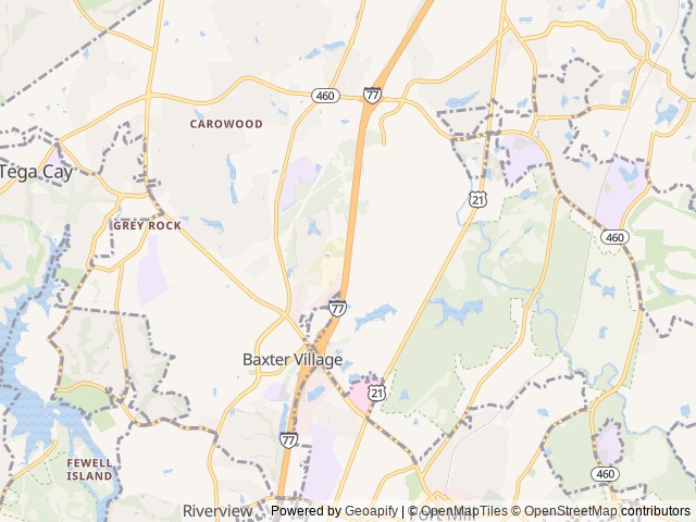 Map for 2021 Forest River RV Flagstaff Super Lite near Fort Mill, NC