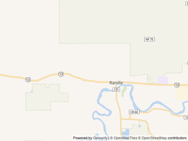 Map of Cowlitz River Rentals location at Randle, WA, United States