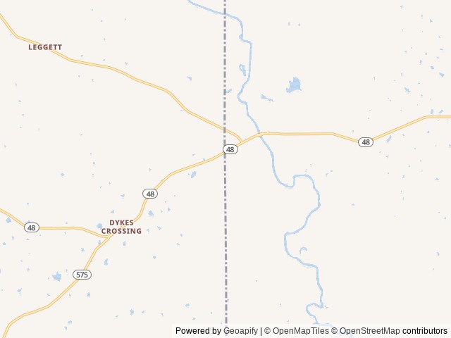 Map of Paradise Ranch and Resort location at Tylertown, MS, United States