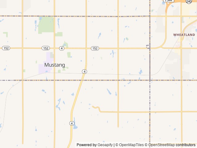 Map for 2023 Coleman Lantern LT 17B near Mustang, OK