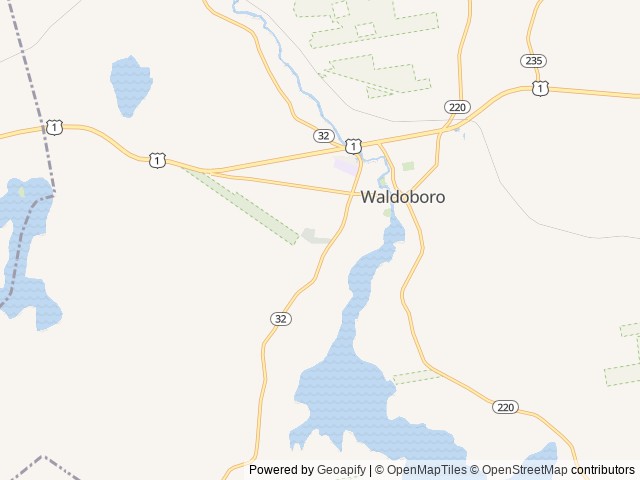 Map of Tops'l Farm location at Waldoboro, ME, United States