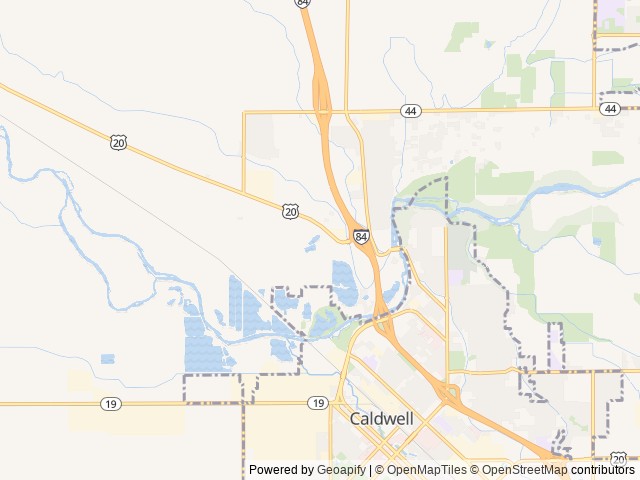Map of Canyon Springs RV Resort location at Caldwell, ID, United States