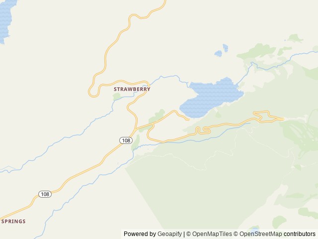Map of Meadowview Campground location at Pinecrest, CA, United States