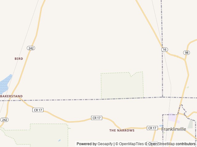 Map of Bear Creek Lake Resort location at Franklinville, NY, United States