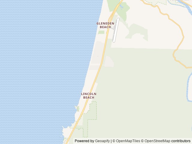 Map of Sea and Sand RV Park location at Depoe Bay, OR, United States