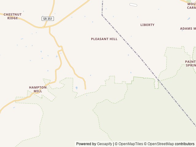 Map of Pebble Mountain Campground location at Chuckey, TN, United States