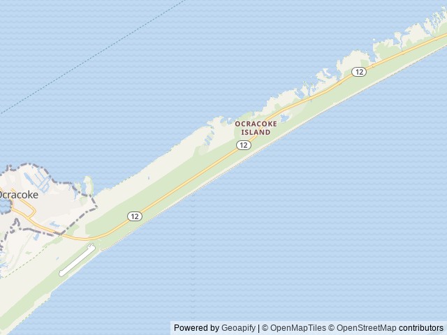 Map of Ocracoke Campground location at Ocracoke, NC, United States