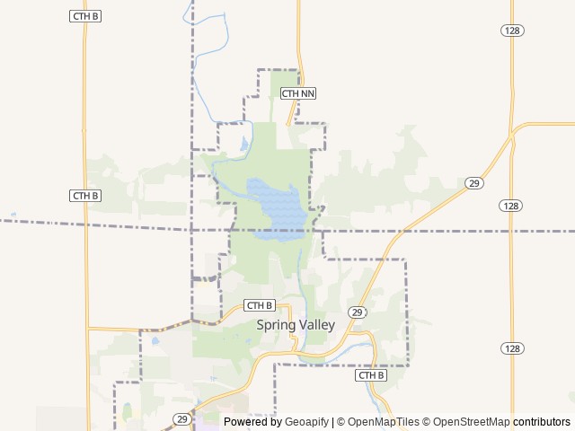 Map of Main Day Use location at Spring Valley, WI, United States