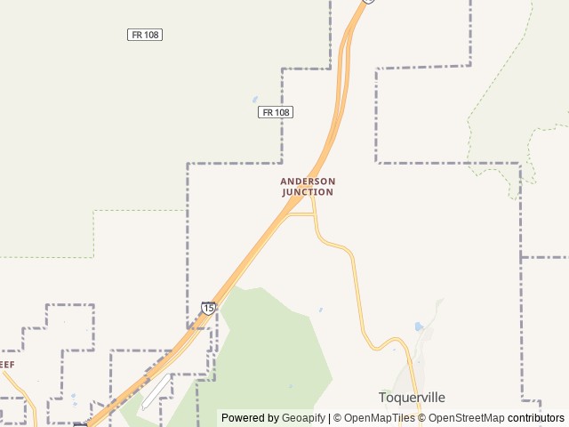 Map of Settlers Junction RV Park location at Toquerville, UT, United States