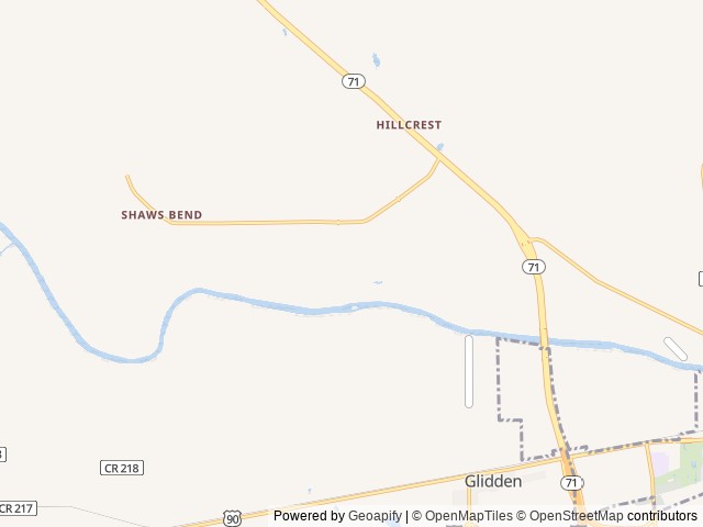 Map of Thousand Trails Colorado River location at Columbus, TX, United States