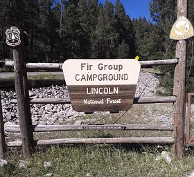 FIR Group Campground Entrance Sign