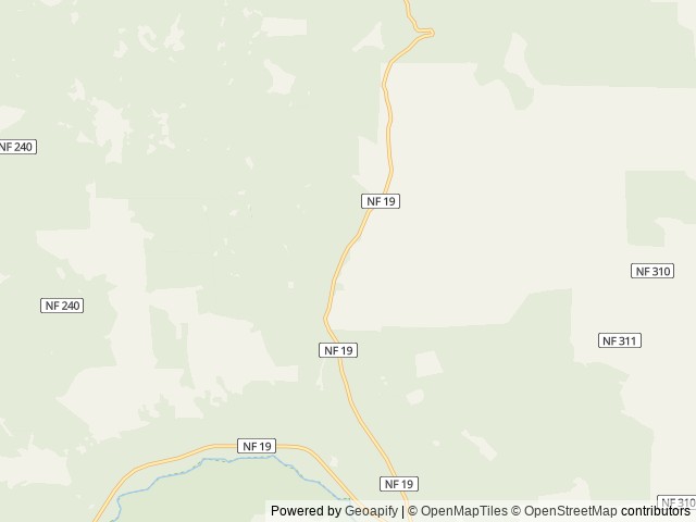 Map of Box Canyon Guard Station Cabin location at Mckenzie Bridge, OR, United States