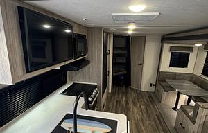 Keystone Passport Sleeps 8 comfortably.