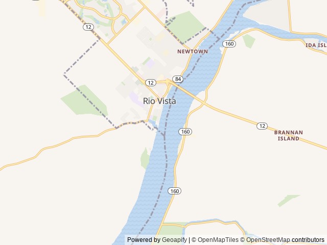 Map of Delta Marina RV Resort location at Rio Vista, CA, United States