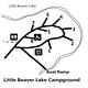 Site map for Little Beaver Lake Campground
