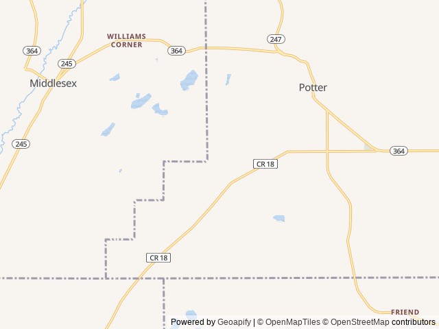 Map of Flint Creek Campground location at Middlesex, NY, United States